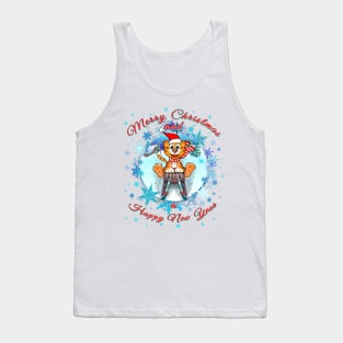 Merry Christmas on Sleigh / Merry Christmas and a Happy New Year/ Year of the Tiger Tank Top